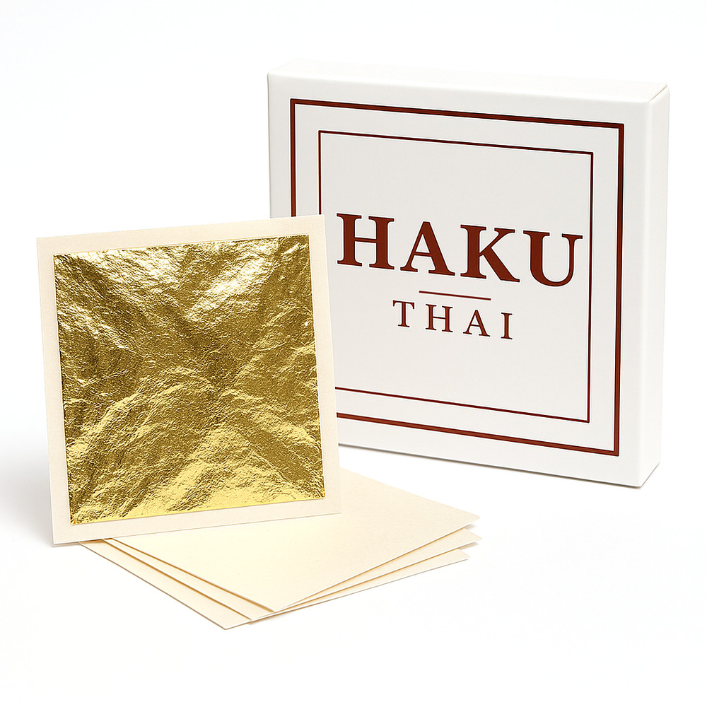 HAKU THAI の金箔シートと専用の白箱